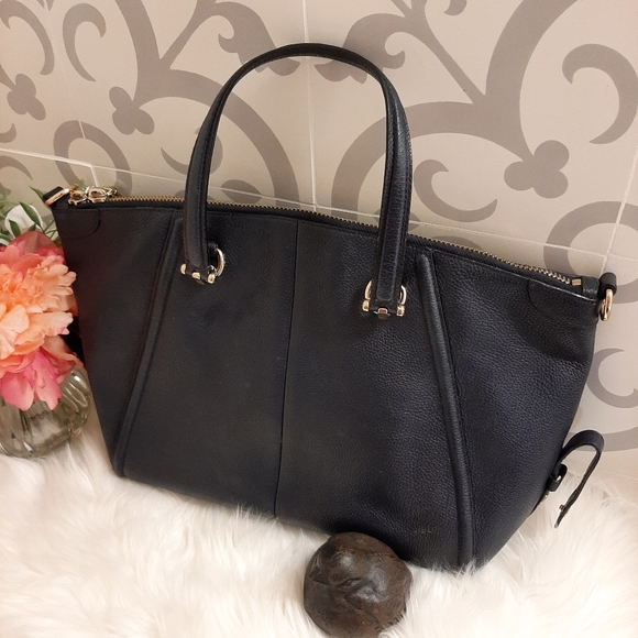 Coach Navy Blue Leather Shoulder Bag - Picture 5 of 7